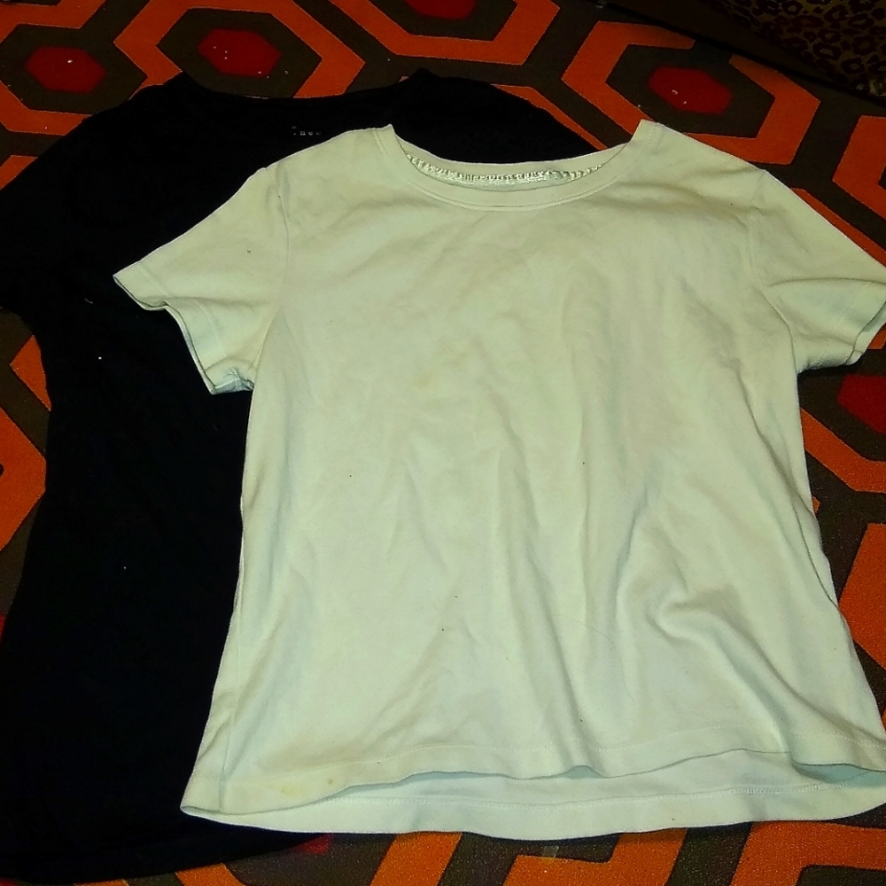 Black and white tees